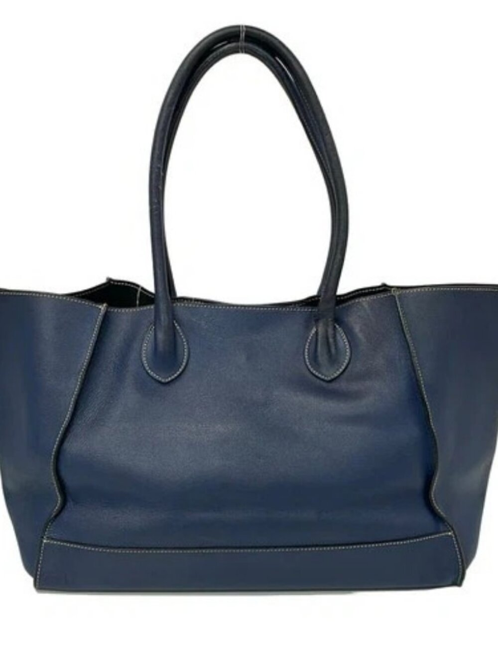 BoldriniSelleria Dark Navy Leather Tote Bag